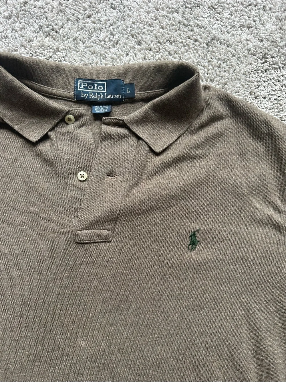 Polo by Ralph Lauren Olive/Brown Short-Sleeve Polo